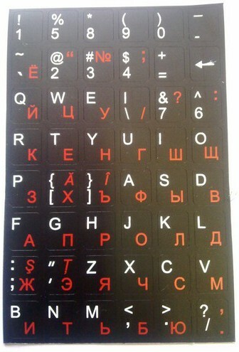 Labels for Keyboard / RU - RO / Black