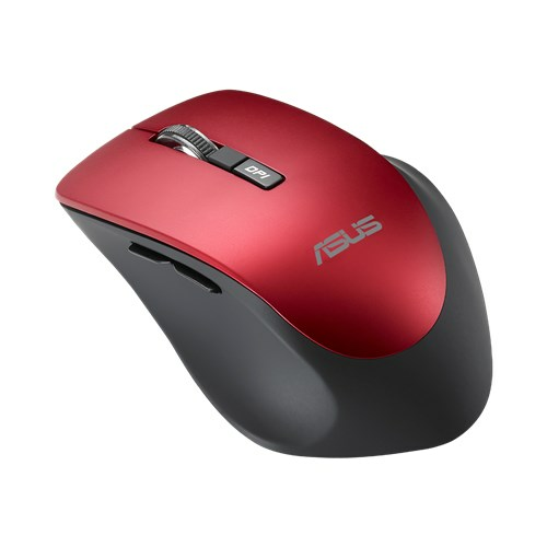 Mouse ASUS WT425 / Wireless / Silent / Optical / 1000-1600 dpi / 6 buttons / Ergonomic / Red