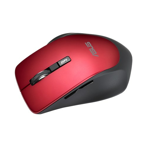 Mouse ASUS WT425 / Wireless / Silent / Optical / 1000-1600 dpi / 6 buttons / Ergonomic / Red