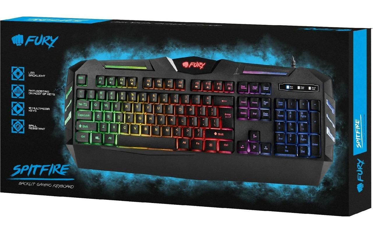 Keyboard FURY Spitfire NFU-0868 / Backlight / English