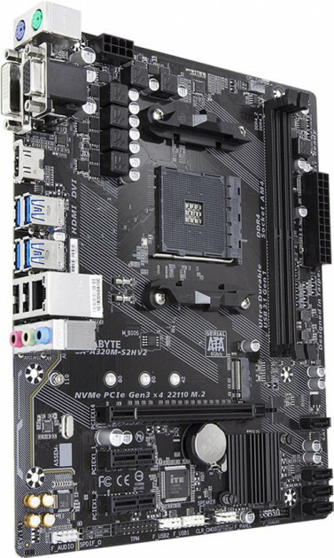GIGABYTE A320M-S2H V2 / mATX Socket AM4 Dual 2x DDR4 3200