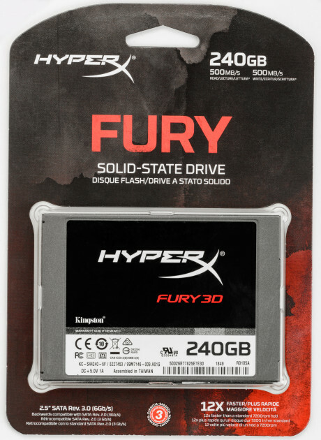 2.5" SSD Kingston HyperX FURY 3D / 240GB / SATAIII / 7mm / Controller Silicone Motion SM2258XT / 3D NAND TLC / KC-S44240-6F /