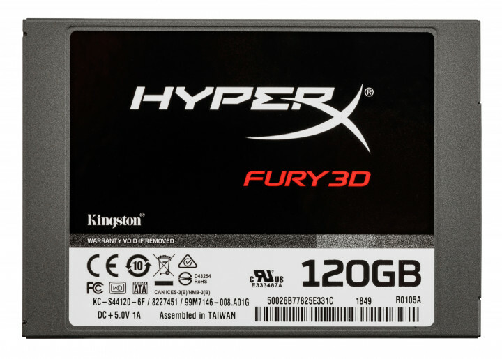 2.5" SSD Kingston HyperX FURY 3D / 120GB / SATAIII / 7mm / Controller Silicone Motion SM2258XT / 3D NAND TLC / KC-S44120-6F /