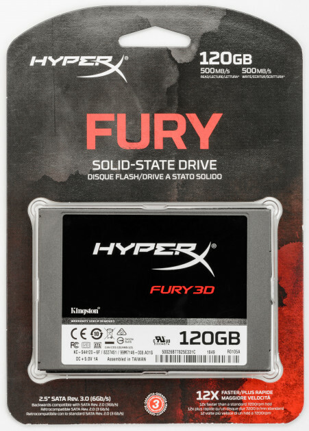 2.5" SSD Kingston HyperX FURY 3D / 120GB / SATAIII / 7mm / Controller Silicone Motion SM2258XT / 3D NAND TLC / KC-S44120-6F /