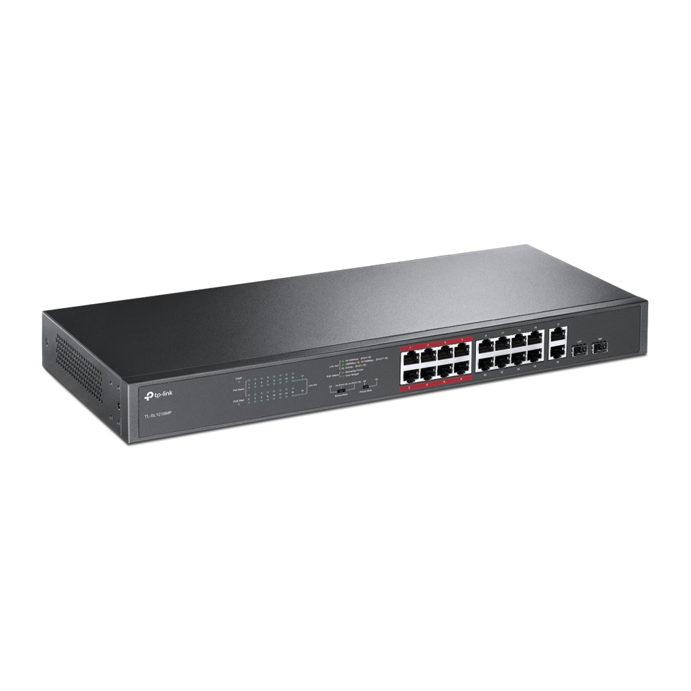 Switch TP-LINK TL-SL1218MP / 16-port PoE+ /