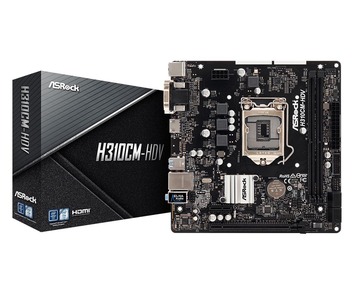 ASRock H310CM-HDV / mATX / S1151 / DDR4 / Intel H310 /