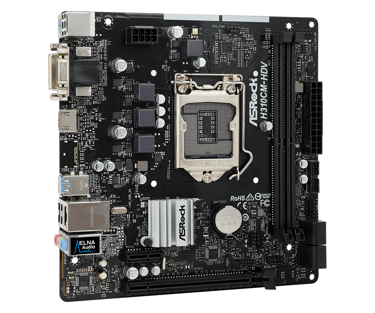 ASRock H310CM-HDV / mATX / S1151 / DDR4 / Intel H310 /
