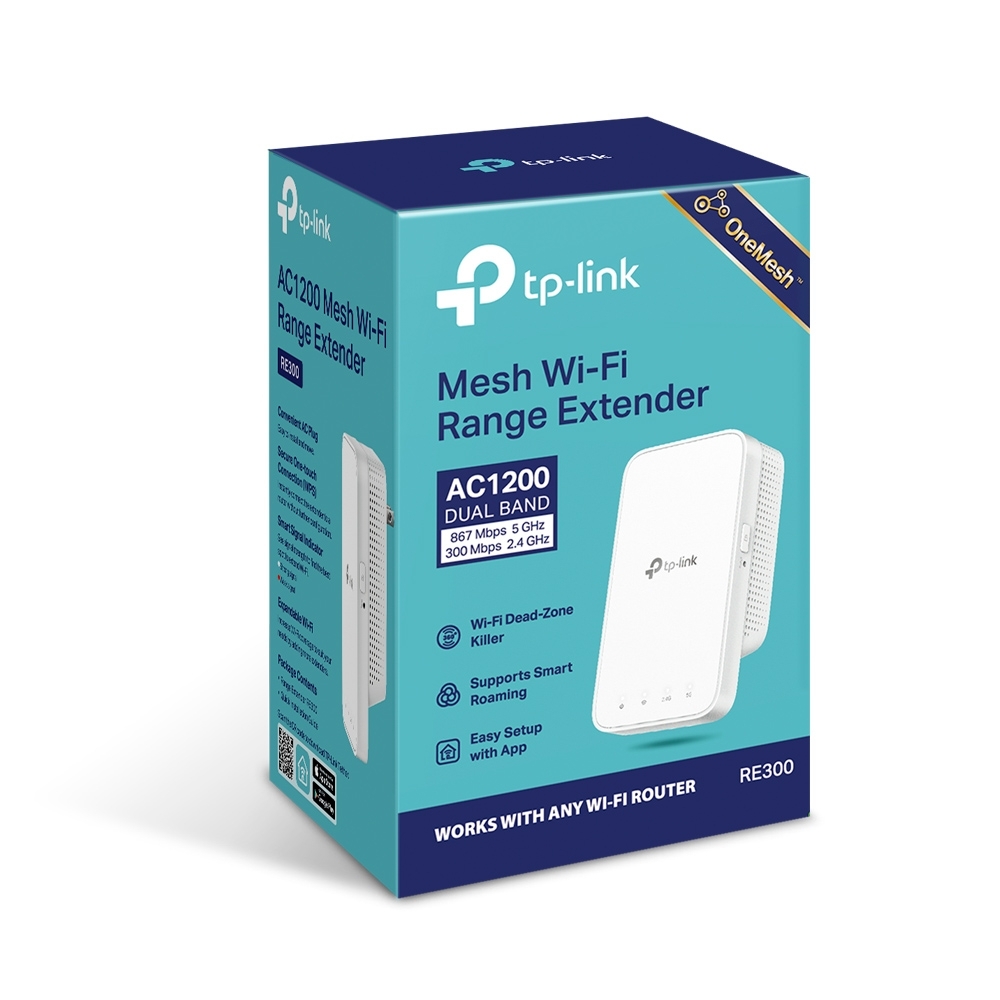 TP-LINK RE300 / AC1200 Mesh Wireless Range Extender /