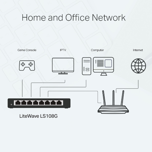 Switch TP-LINK LS108G / 8-port /