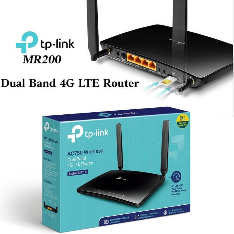 TP-LINK Archer MR200 / 4G LTE SIM card / Dual Band /