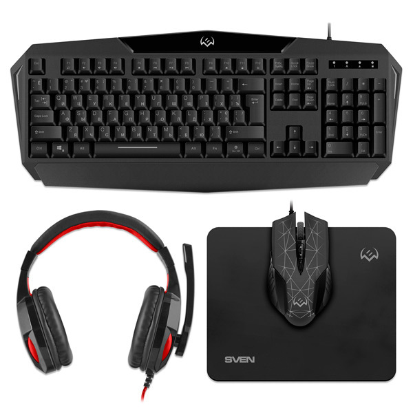KIT Sven GS-4300 Keyboard & Mouse & Mouse Pad & Headset