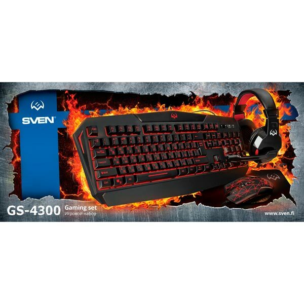KIT Sven GS-4300 Keyboard & Mouse & Mouse Pad & Headset