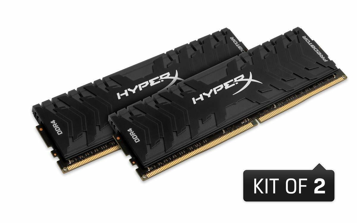 KIT RAM Kingston HyperX Predator HX436C17PB4K2/16 / 2x 8GB / DDR4-3600 / PC28800 / CL17 / 1.35V / Heat spreader / Black