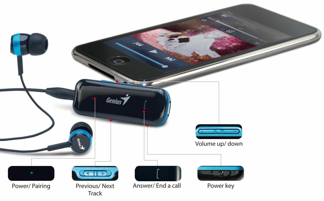 Headset Genius HS-905BT / Bluetooth / 31710166100 / Black