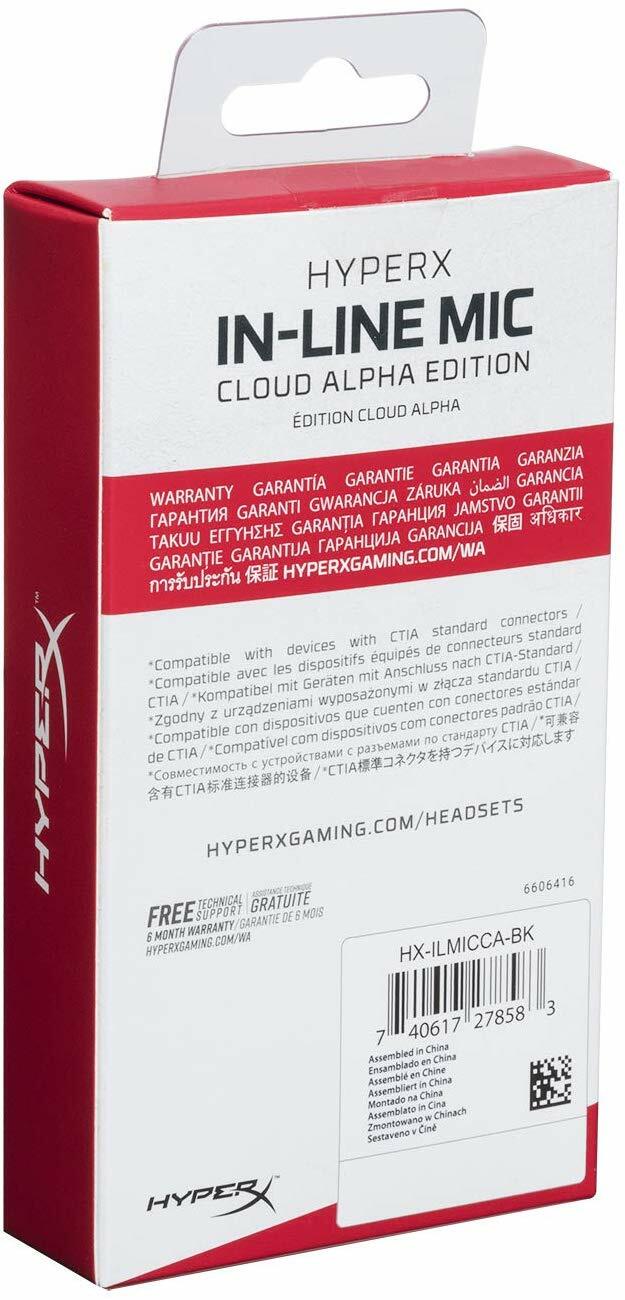 In-Line Mic Kingston HX-ILMICCA-BK / Black