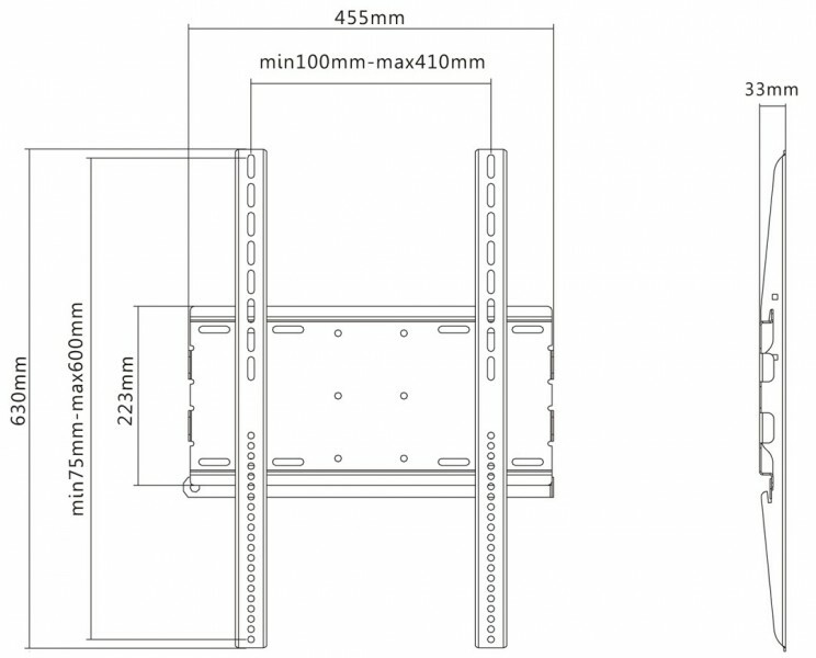 Wall Mount Reflecta PLANO Portrait 70-4060 / 35mm Black