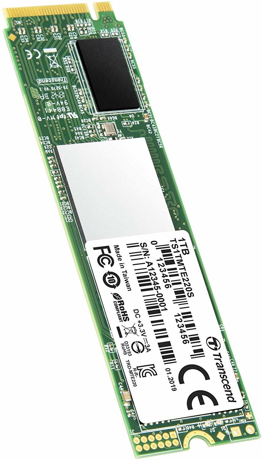 M.2 SSD Transcend 220S / 1.0TB / NVMe / SM2262 / 3DTLC / TS1TMTE220S /