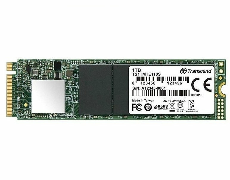 .M.2 SSD Transcend 110S / 1.0TB / NVMe / SM2263 / 3D TLC / TS1TMTE110S /