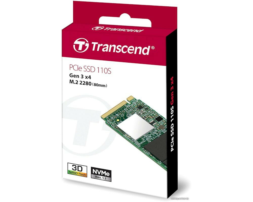 .M.2 SSD Transcend 110S / 1.0TB / NVMe / SM2263 / 3D TLC / TS1TMTE110S /