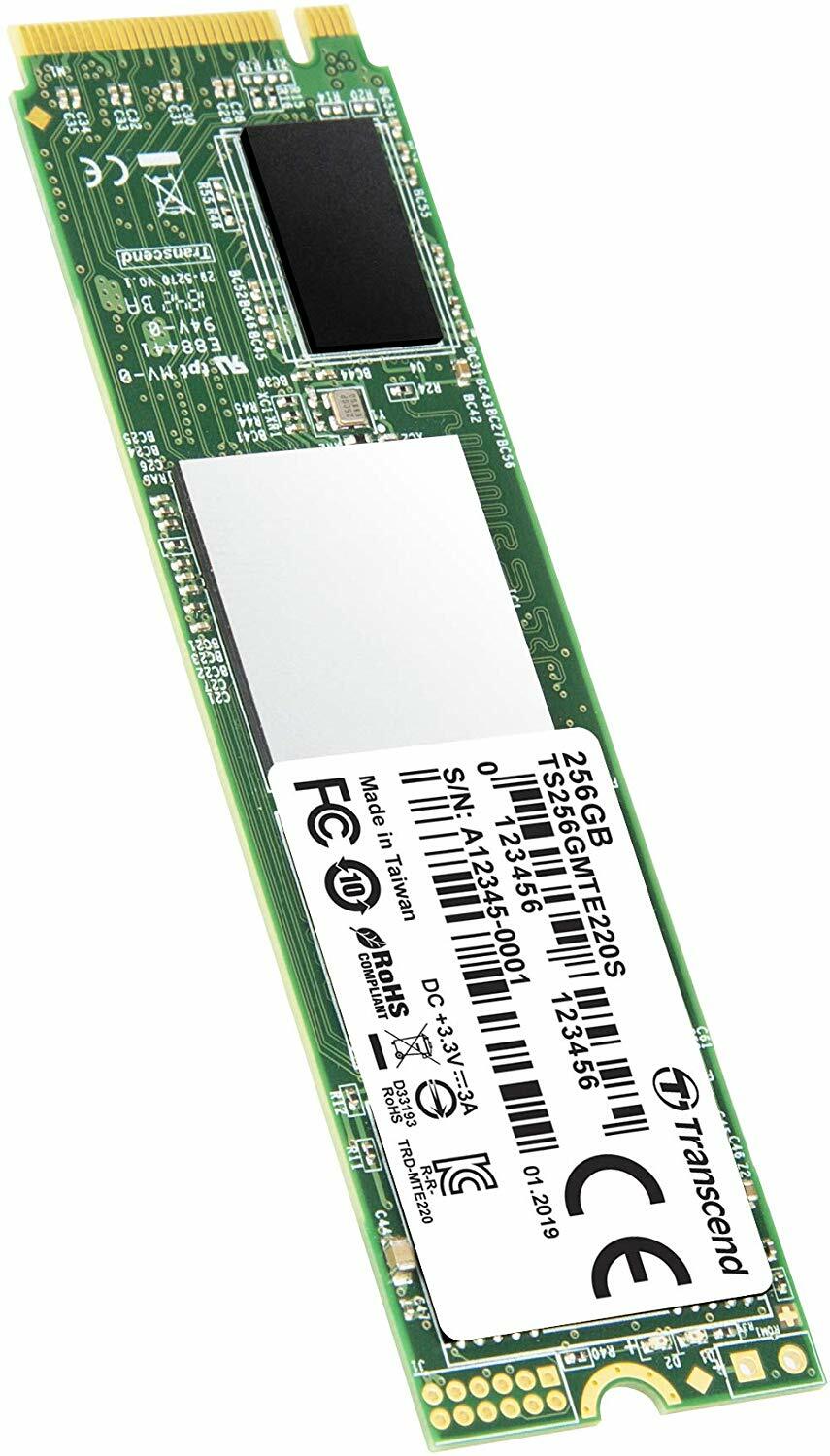 M.2 SSD Transcend 220S / 256GB / NVMe / SM2262 / 3DTLC / TS256GMTE220S /