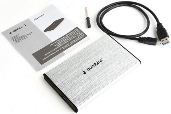 External enclosure Gembird EE2-U3S-3 / Silver