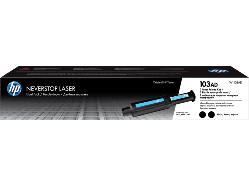 HPC W1103AD Original Neverstop Toner Reload Kit 2 pcs 5000 pages / Black