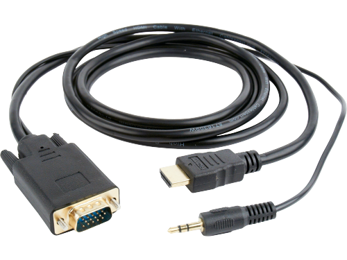 Gembird A-HDMI-VGA-03-6 / Adapter HDMI-VGA Black