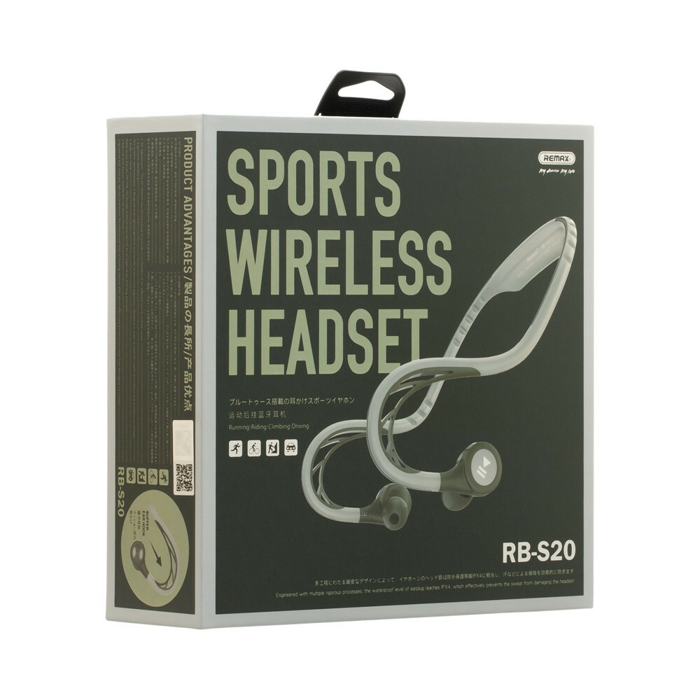 Remax RB-S20 Bluetooth earphone sport / Green