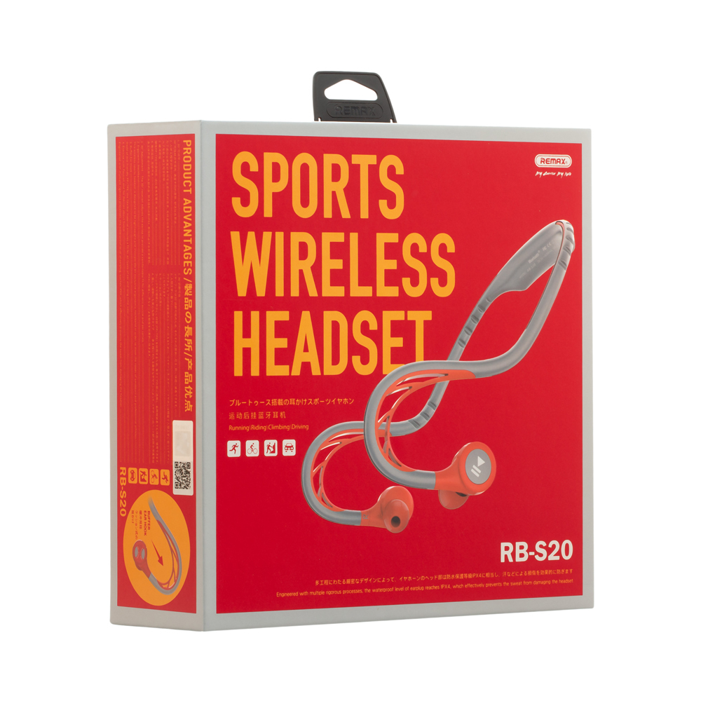 Remax RB-S20 Bluetooth earphone sport / Red