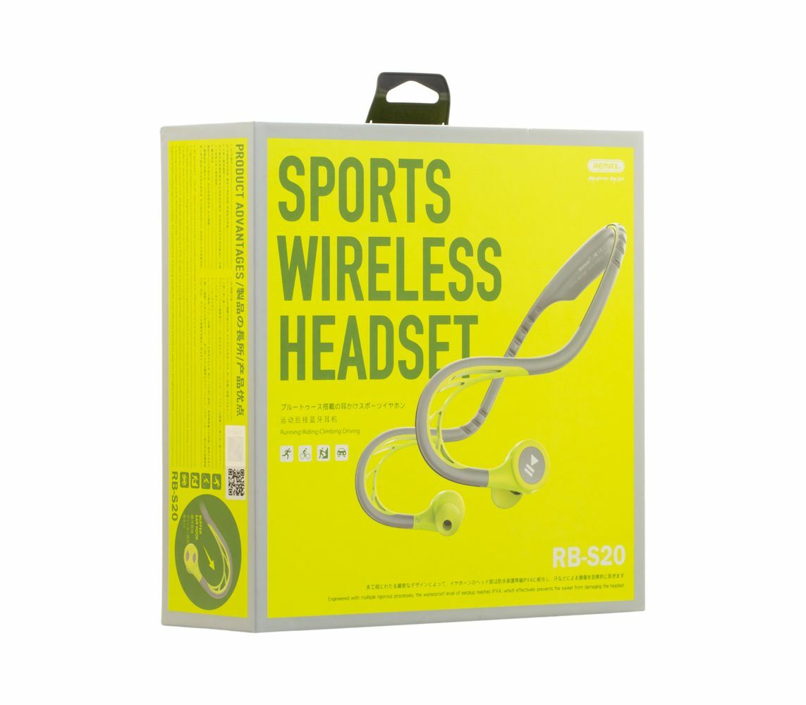 Remax RB-S20 Bluetooth earphone sport / Yellow