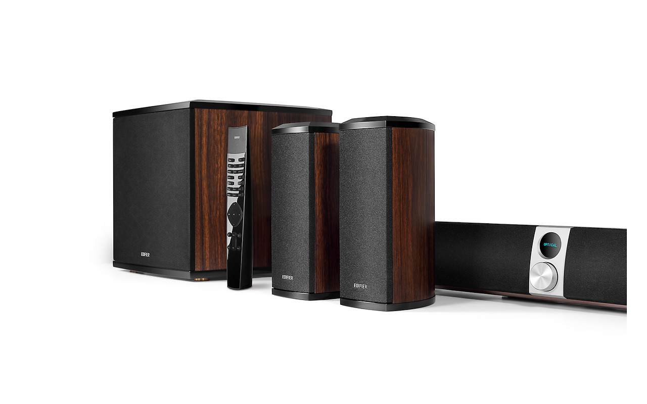 Edifier S90HD / 202W / 4.1 Channel / Soundbar Home Theatre System with Dolby & DTS / Wooden