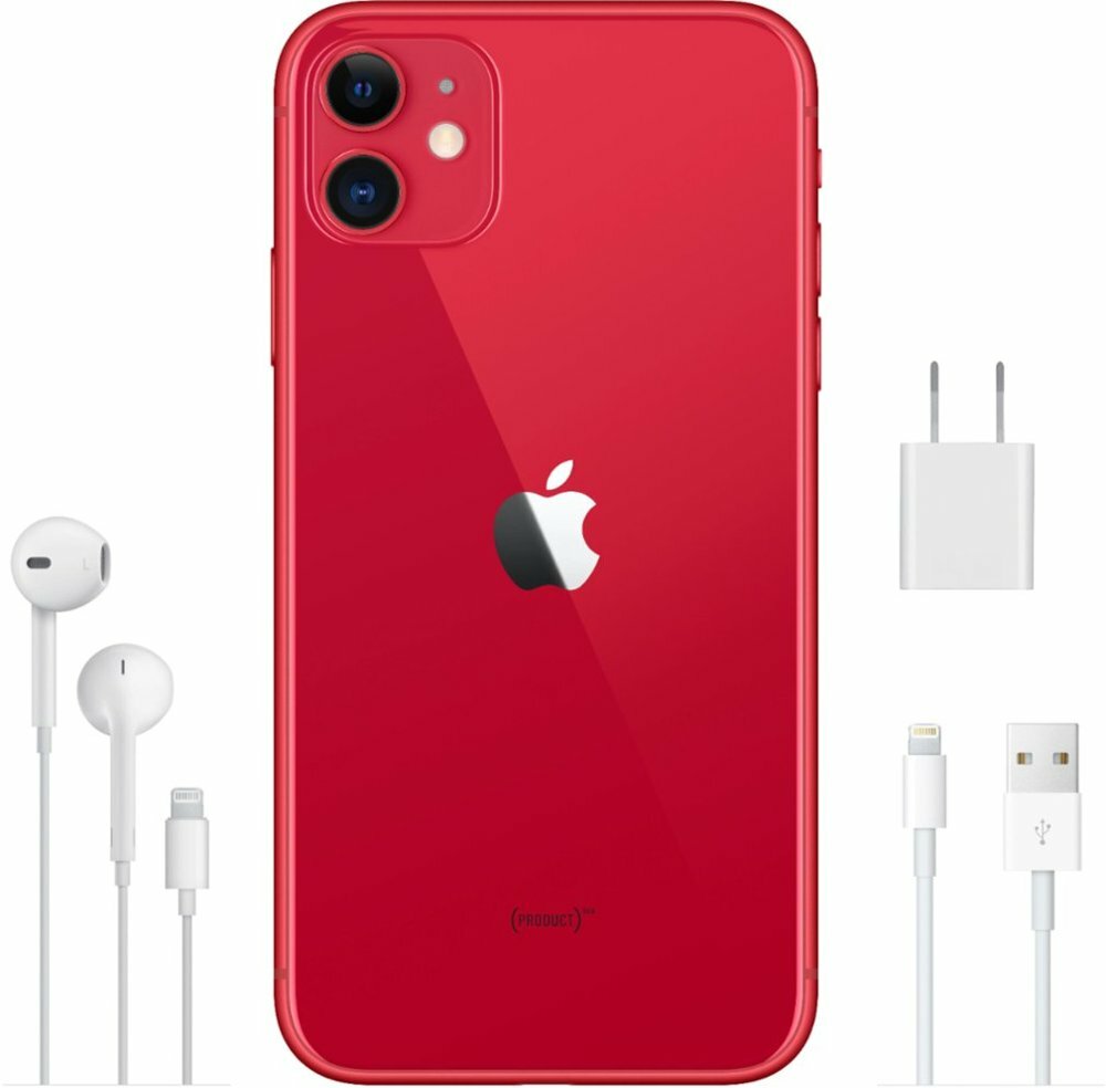 Apple iPhone 11 / 6.1" IPS 1792x828 / A13 Bionic / 4Gb / 64Gb / 3110mAh / Red