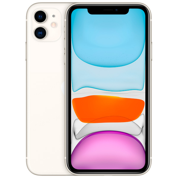 Apple iPhone 11 / 6.1" IPS 1792x828 / A13 Bionic / 4Gb / 64Gb / 3110mAh / White