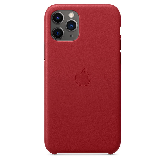 Apple Original iPhone 11 Pro Leather Case / Red
