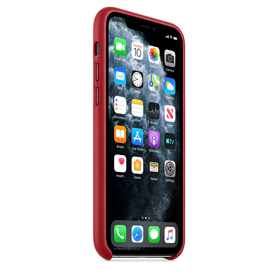 Apple Original iPhone 11 Pro Leather Case / Red