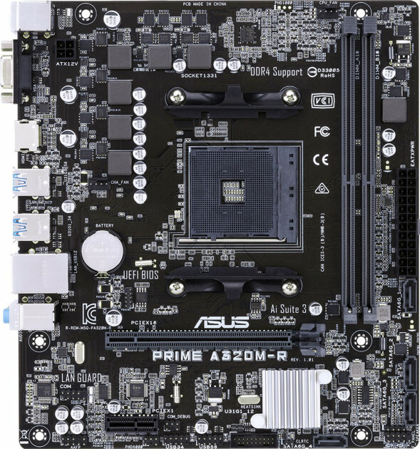 MB ASUS PRIME A320M-R-SI / mATX / Socket AM4 / AMD A320 / Dual 2xDDR4-3200