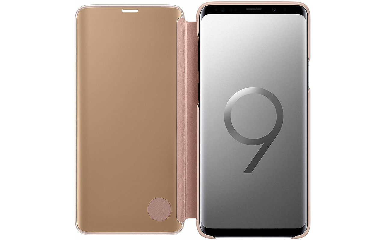 Samsung Clear view cover Galaxy S9+ / Gold