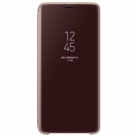 Samsung Clear view cover Galaxy S9+ / Gold