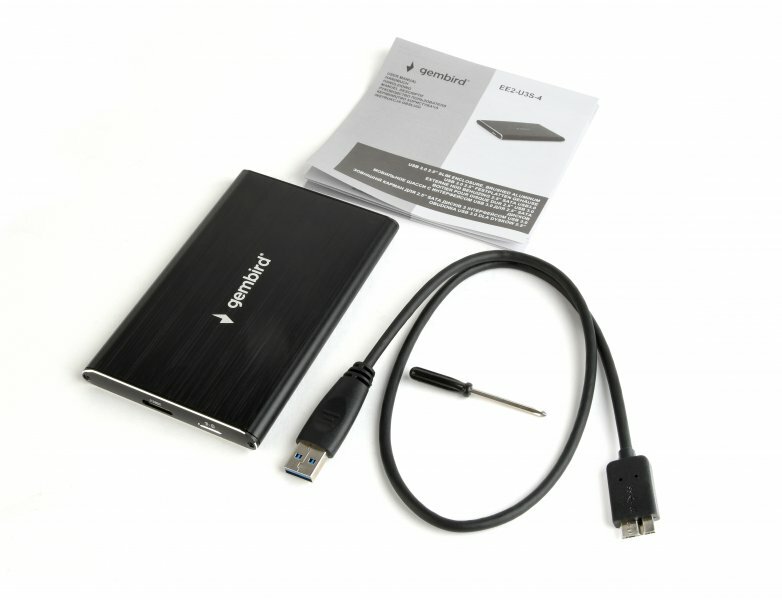 Gembird EE2-U3S-4 HDD External Case Silm  2.5" SATA to USB3.0