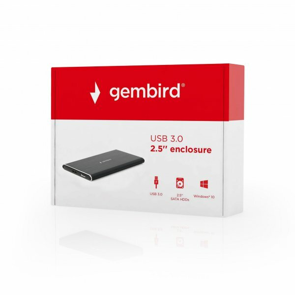 Gembird EE2-U3S-4 HDD External Case Silm  2.5" SATA to USB3.0