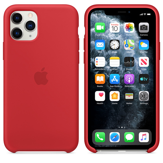 Apple Original iPhone 11 Pro Silicone Case / Red
