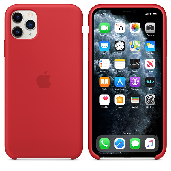 Apple Original iPhone 11 Pro Max Silicone Case / Red