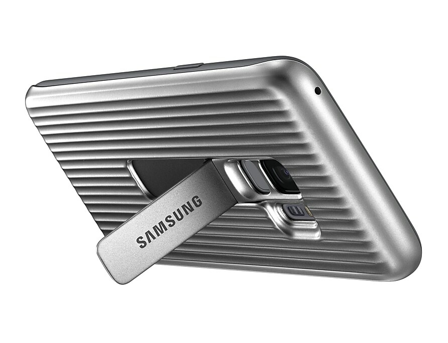 Samsung Protective Stadning Cover Galaxy S9 / Silver