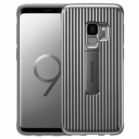 Samsung Protective Stadning Cover Galaxy S9 / Silver