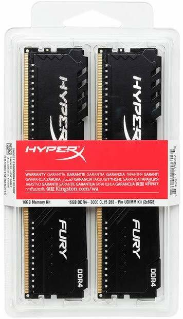 KIT RAM Kingston HyperX FURY HX430C15FB3K2/16 / 2x8GB / DDR4 / 3000 / PC24000 / CL15 / 1.2V / Black
