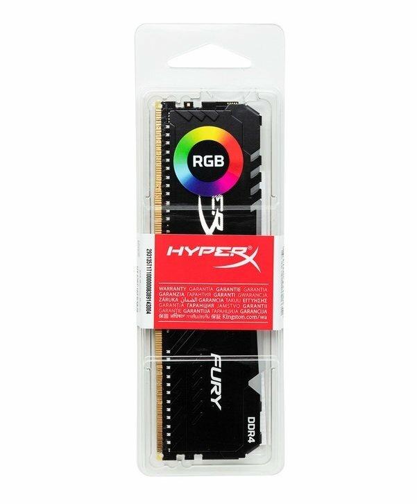 RAM Kingston HyperX FURY RGB HX434C16FB3A/8 / 8GB / DDR4 / 3466 / PC27700 / CL16 / 1.35V / Black
