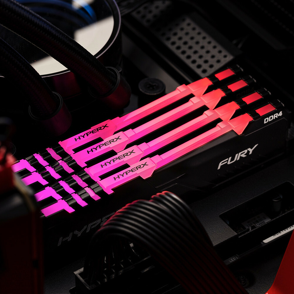 RAM Kingston HyperX FURY RGB HX434C16FB3A/8 / 8GB / DDR4 / 3466 / PC27700 / CL16 / 1.35V / Black