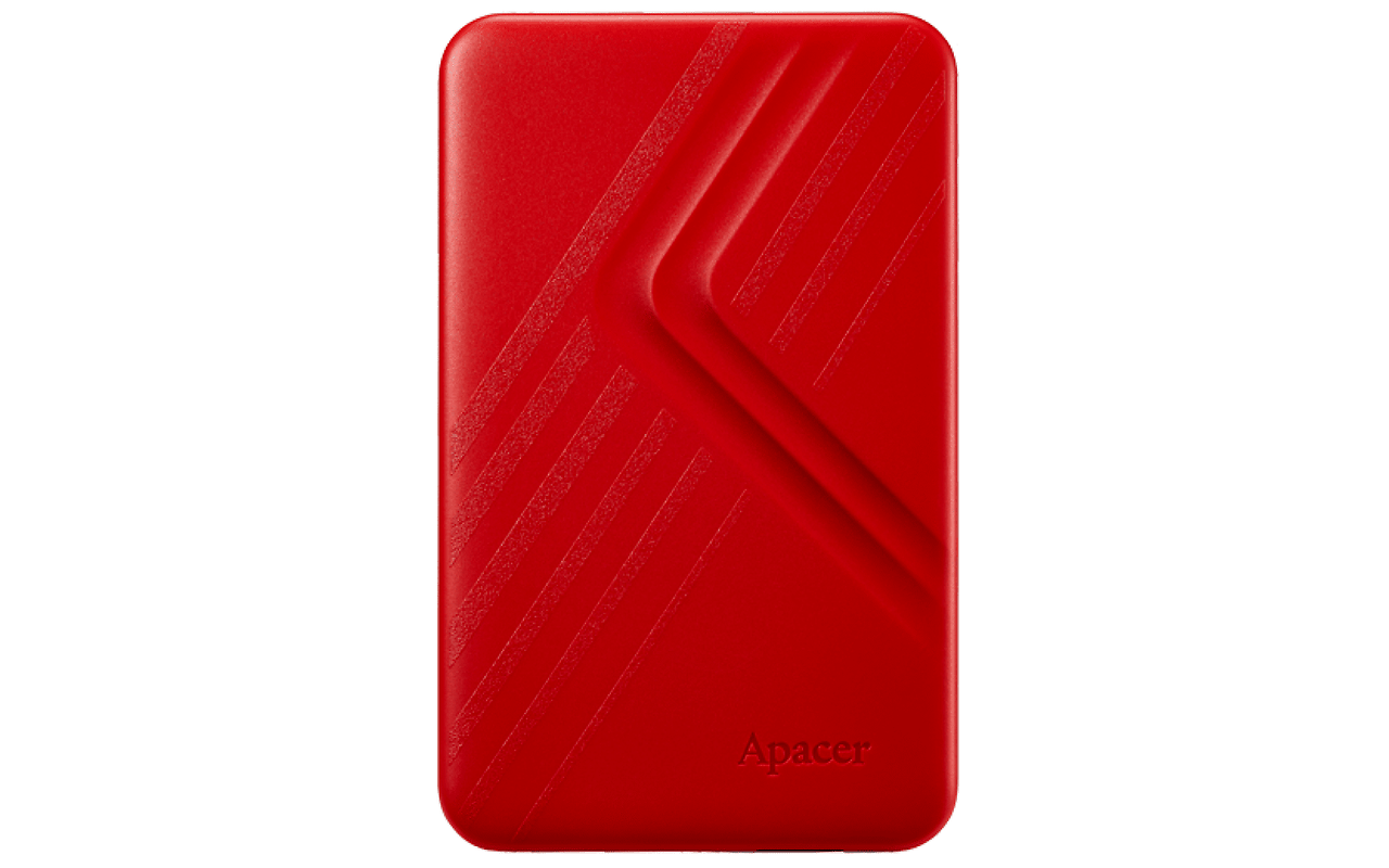 Apacer AC236 1.0TB Ultra-Slim Portable Hard Drive AP1TBAC236 / Red