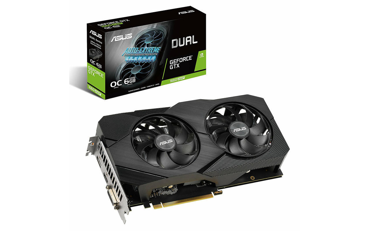 ASUS GeForce GTX1660 SUPER Dual EVO OC 6GB GDDR6 192bit / DUAL-GTX1660S-O6G-EVO