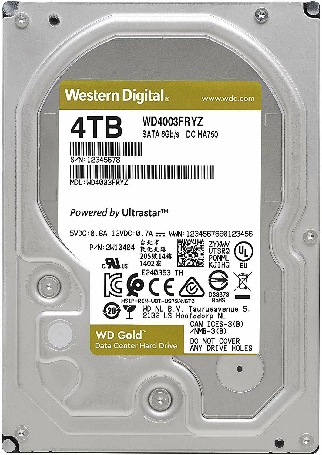 WesternDigital Gold WD4003FRYZ / 4.0TB 3.5 HDD /
